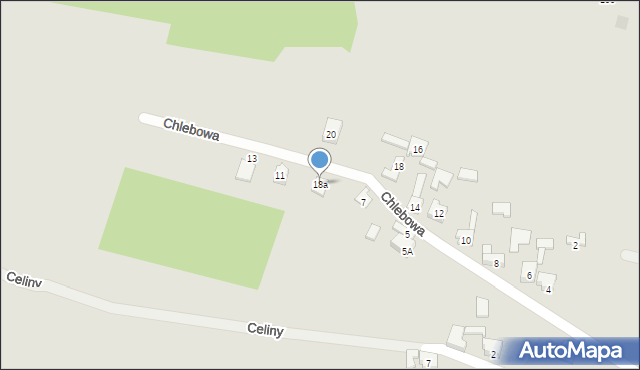 Zawiercie, Chlebowa, 18a, mapa Zawiercie