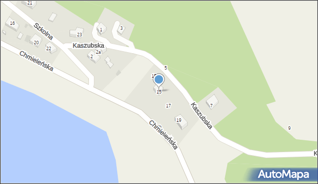 Zawory, Chmieleńska, 15, mapa Zawory