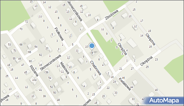 Zbychowo, Chabrowa, 8, mapa Zbychowo