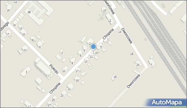 Zdzieszowice, Chopina Fryderyka, 9, mapa Zdzieszowice