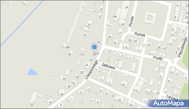 Żelechów, Chłopickiego Józefa, gen., 20, mapa Żelechów