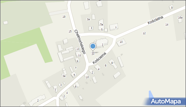 Żelechów, Chełmońskiego, 12, mapa Żelechów
