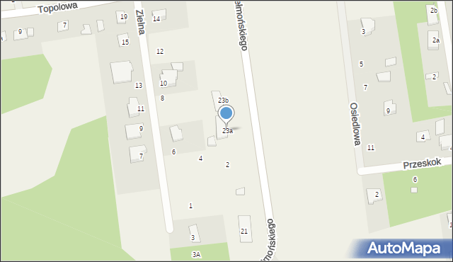 Żelechów, Chełmońskiego, 23a, mapa Żelechów