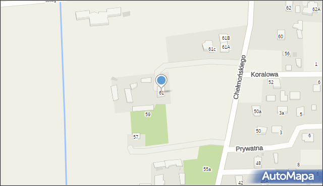 Żelechów, Chełmońskiego, 61, mapa Żelechów