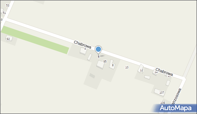 Żelków, Chabrowa, 6, mapa Żelków