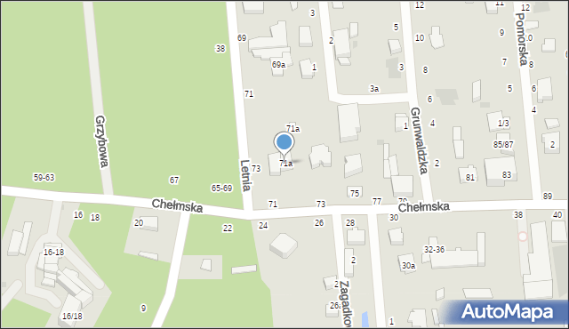 Zgierz, Chełmska, 71a, mapa Zgierz