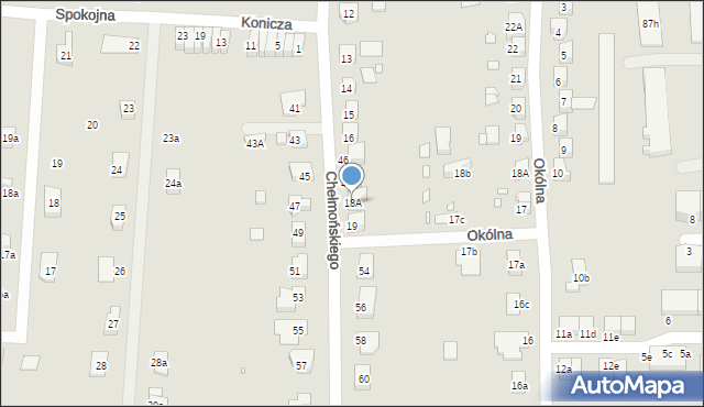 Zgorzelec, Chełmońskiego Józefa, 18A, mapa Zgorzelec