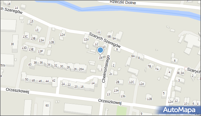 Zgorzelec, Chełmońskiego Józefa, 1A, mapa Zgorzelec
