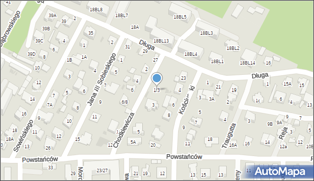 Zielonka, Chodkiewicza Jana Karola, hetm., 1/3, mapa Zielonka