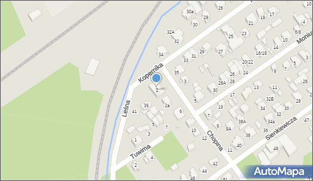 Zielonka, Chopina Fryderyka, 2, mapa Zielonka
