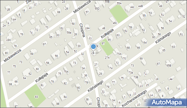 Zielonka, Chopina Fryderyka, 25, mapa Zielonka