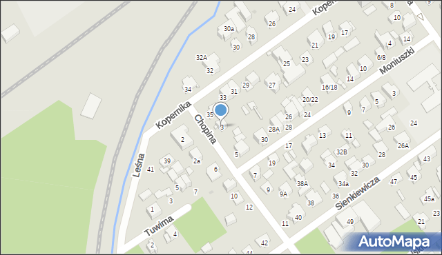 Zielonka, Chopina Fryderyka, 3, mapa Zielonka