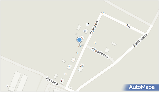 Złoczew, Chabrowa, 11, mapa Złoczew