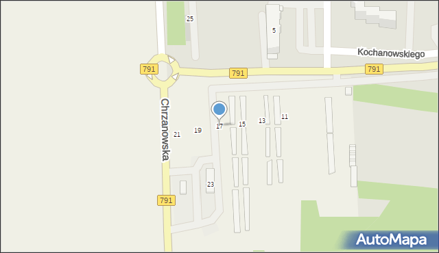 Żurada, Chrzanowska, 17, mapa Żurada