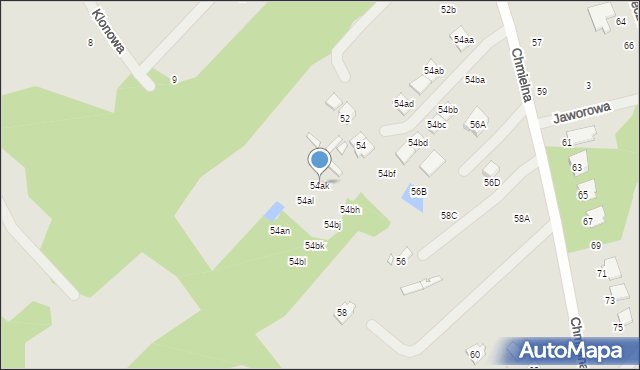Żyrardów, Chmielna, 54ak, mapa Żyrardów
