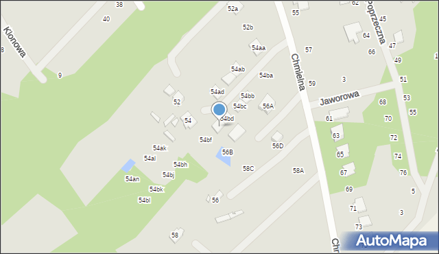 Żyrardów, Chmielna, 54be, mapa Żyrardów