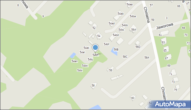 Żyrardów, Chmielna, 54bh, mapa Żyrardów