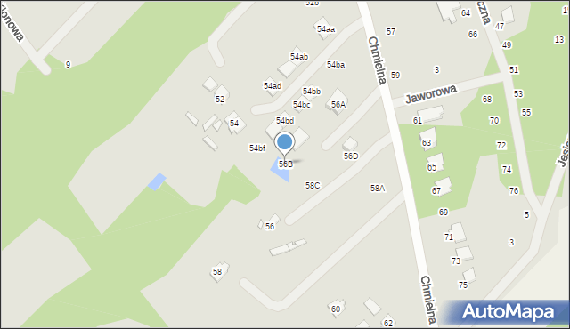 Żyrardów, Chmielna, 56B, mapa Żyrardów