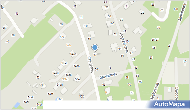 Żyrardów, Chmielna, 57, mapa Żyrardów