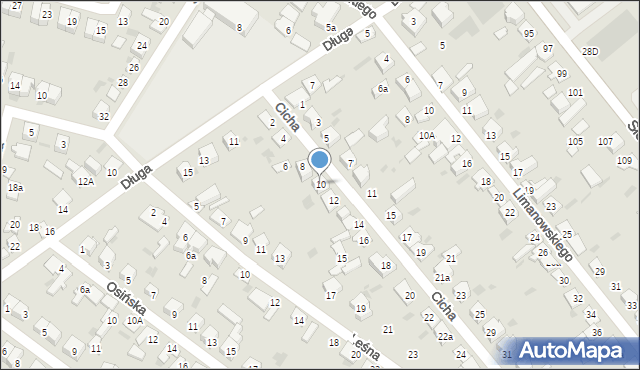 Aleksandrów Kujawski, Cicha, 10, mapa Aleksandrów Kujawski