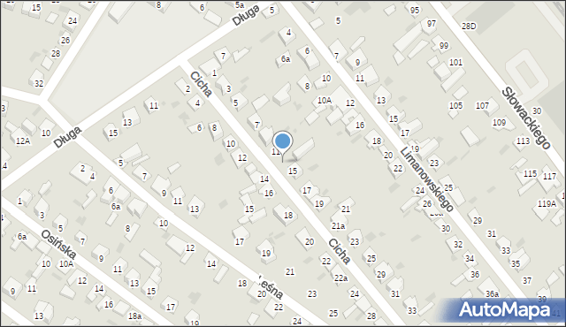 Aleksandrów Kujawski, Cicha, 13, mapa Aleksandrów Kujawski