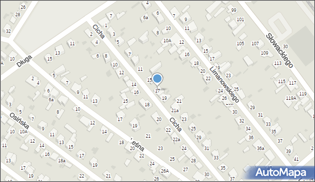 Aleksandrów Kujawski, Cicha, 17, mapa Aleksandrów Kujawski