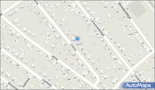 Aleksandrów Kujawski, Cicha, 23, mapa Aleksandrów Kujawski