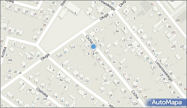 Aleksandrów Kujawski, Cicha, 8, mapa Aleksandrów Kujawski