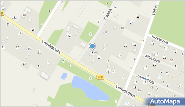 Anielin Swędowski, Ciasna, 2, mapa Anielin Swędowski