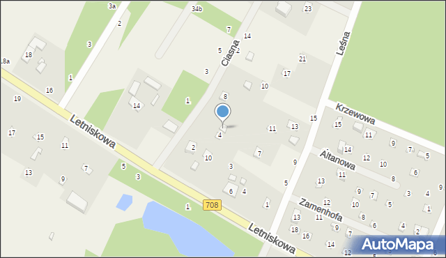 Anielin Swędowski, Ciasna, 6, mapa Anielin Swędowski