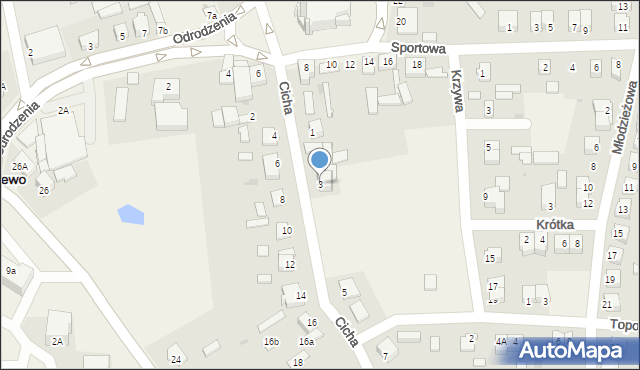 Baboszewo, Cicha, 3, mapa Baboszewo