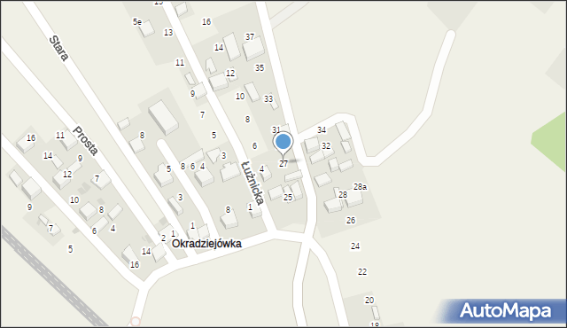 Balin, Ciężkowicka, 27, mapa Balin