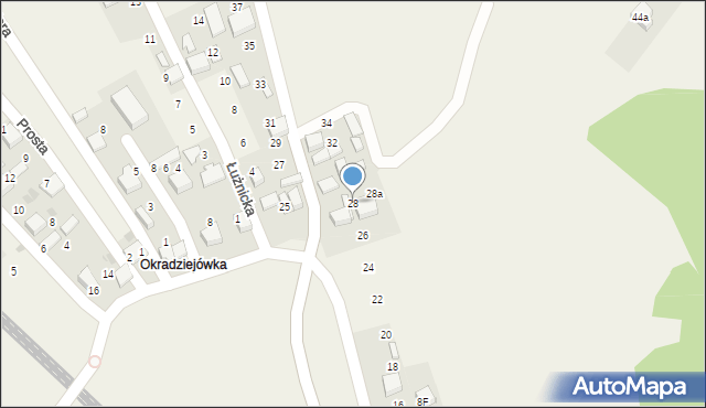 Balin, Ciężkowicka, 28, mapa Balin