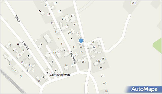 Balin, Ciężkowicka, 29, mapa Balin