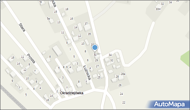 Balin, Ciężkowicka, 31, mapa Balin