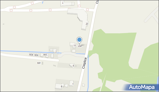 Bańska Niżna, Cieplice, 11a, mapa Bańska Niżna