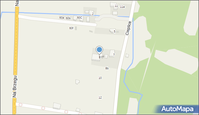 Bańska Niżna, Cieplice, 8, mapa Bańska Niżna