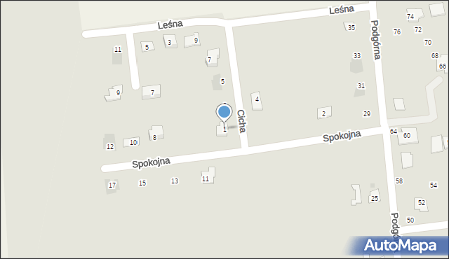 Barcin, Cicha, 1, mapa Barcin