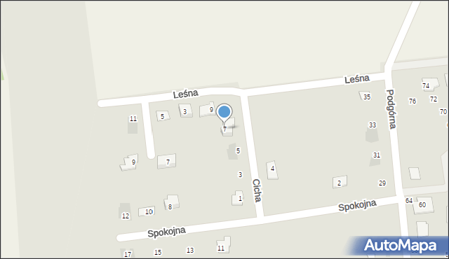 Barcin, Cicha, 7, mapa Barcin