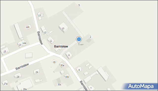 Barnisław, Cicha, 1, mapa Barnisław