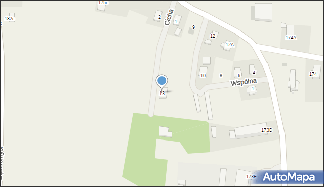 Będziemyśl, Cicha, 13, mapa Będziemyśl