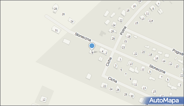 Biała Piska, Cicha, 6, mapa Biała Piska