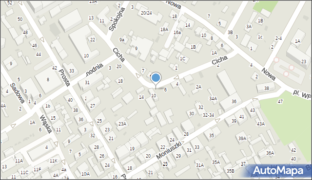 Biała Podlaska, Cicha, 8, mapa Białej Podlaskiej