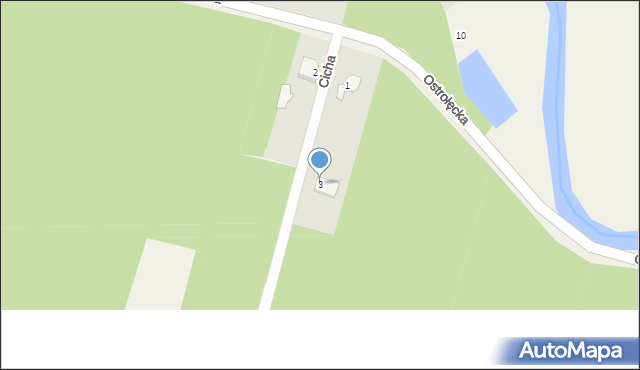 Białobrzeg Dalszy, Cicha, 3, mapa Białobrzeg Dalszy