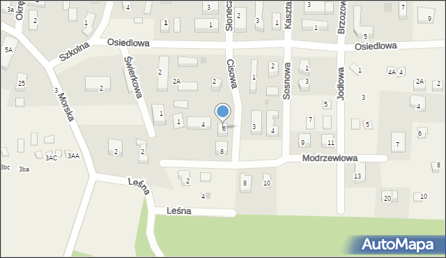 Białogóra, Cisowa, 6, mapa Białogóra