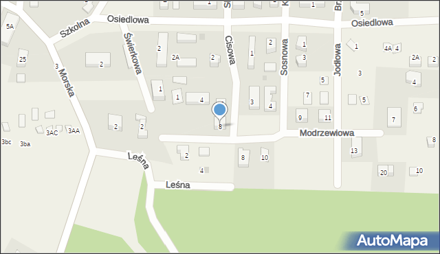 Białogóra, Cisowa, 8, mapa Białogóra