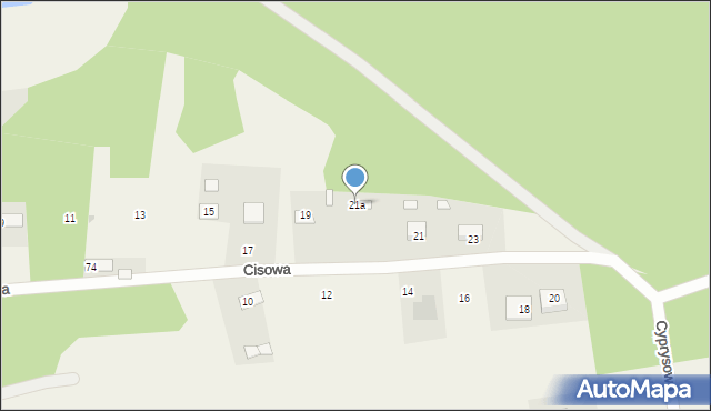 Biały Bór, Cisowa, 21a, mapa Biały Bór
