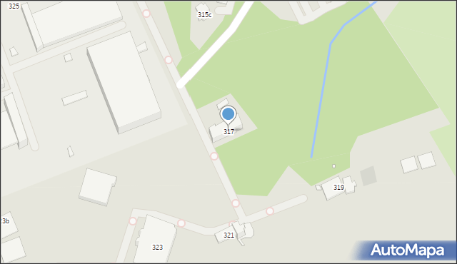 Bielsko-Biała, Cieszyńska, 317, mapa Bielsko-Białej