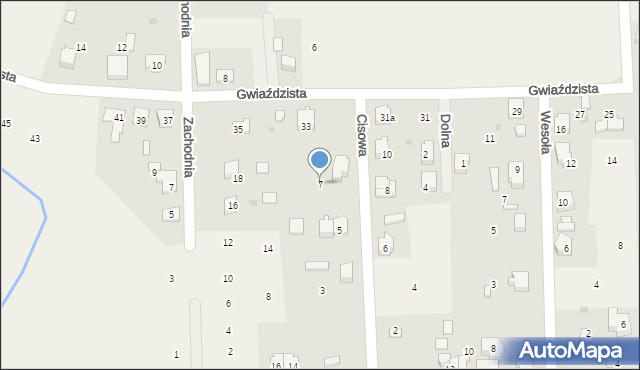 Bieniewice, Cisowa, 7, mapa Bieniewice