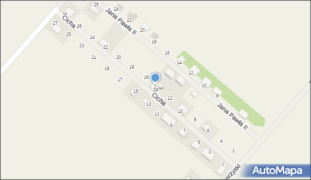 Bierawa, Cicha, 14, mapa Bierawa